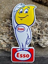 Plaque émaillée Garage Pin Up ESSO Enamel Sign no Shell Bp Mobiloil Fina Antar