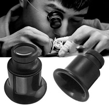 20x Loupe Eye Watch Magnifier Eyepiece Jewellery Magnifier Tools UK Black U9U2