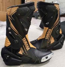 Yamaha Motorcycle Racing Motorbike Shoes Leather Boots CE Approved