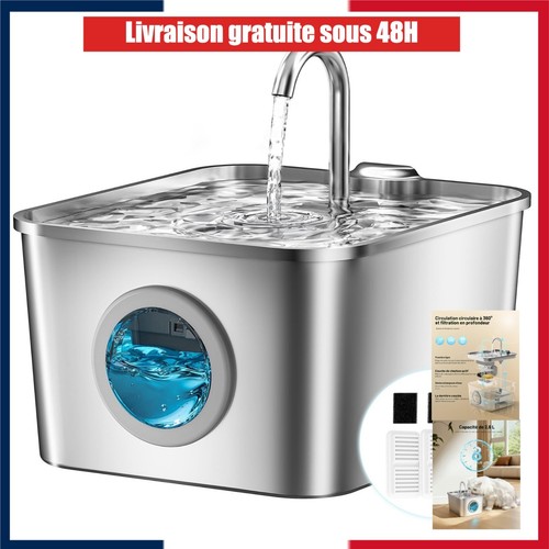 Fontaine eau pour chat - fontaine, inox