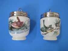 ROYAL WORCESTER PORCELAIN 2 EGG CODDLERS 4" MADE IN ENGLAND VINTAGE