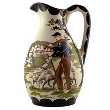 PITCHER Antique Ceramic R.GAÏTAUD Grès Basque Art, Ciboure/rf/cazalas/20th...