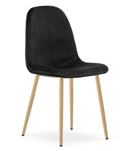 Chaise padva velours noir - chaise,