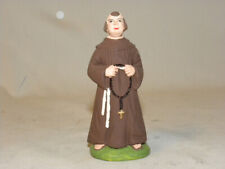 VINTAGE ANTIQUE SANTON DE PROVENCE MARCEL CARBONEL THE MONK BROWN SIZE 3 9CM