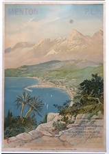 Affiche ancienne MENTON 1895