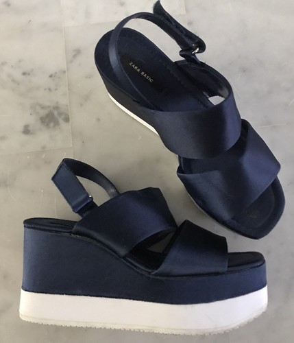 Sandales bleu nuit satiné - sandales,