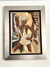 Huile Sur Toile Originale Du Peintre PIERRE FAREL « Bayamo Café »