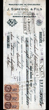 BORDEAUX (33) LUXURY FELT SHOE "J. SYREIZOL & Fils" Traite in 1928