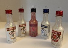 Smirnoff Shot Bottle Alcohol Theme Ornaments Set of 5