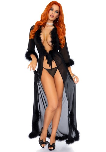 Sexy robe chambre noir - sexy,