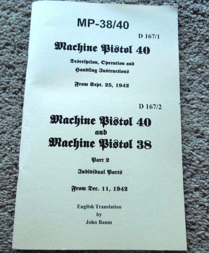 German ww2 mp40 manual 1942 - german,