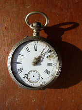 Antique Silver Gusset Watch, Old Jewelry
