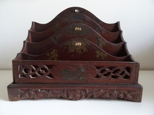 Porte courrier bois exotique - porte,