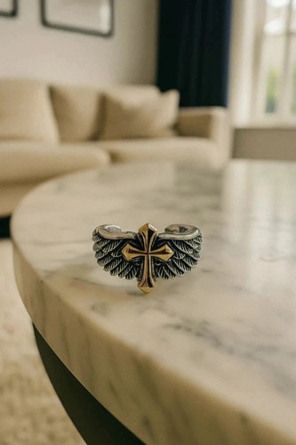 Bague templier doré - templier,