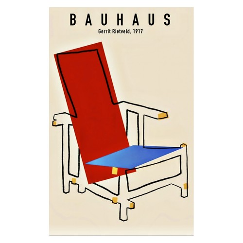 Affiche chaise bauhaus - chaise,