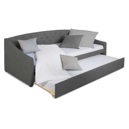 Lit banquette 200 gris - cm,