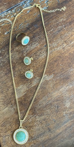 Parure fantaisie doré collier - parure,