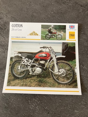 Carte fiche moto collection - moto,