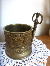Antique French gilt bronze/brass sewing Etui Unusual