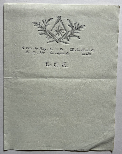 Franc maconnerie papier - maconnerie,