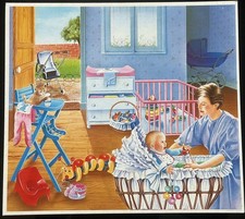 ?Old school poster, 1980 - baby room, house