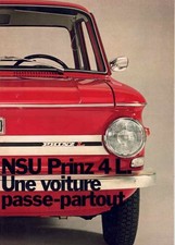 Catalogue brochure NSU Prinz 4 L 05/1971 France