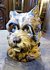 Early 20th Century Porcelain Tobacco Pot "Dog Head"