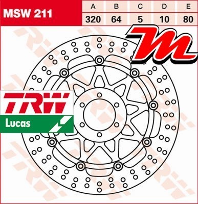 Disque frein avant trw - frein,