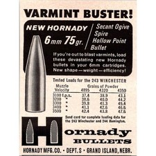 Hornady Mfg Co Varmint Buster Hornady Bullets Grand Island NE 1966 Ad SAH8-M4