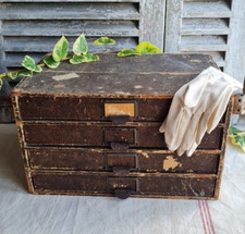 ANCIEN MEUBLE BOITE A MERCERIE COUTURE 4 TIROIRS