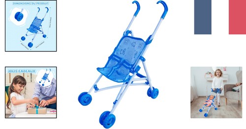 Poussette poupée pliable 40cm - poupée,