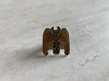 Very Rare Vintage Vintage Metal Skull Winged Bat Pin Pin