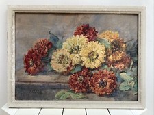 Ancienne Aquarelle Bouquet De