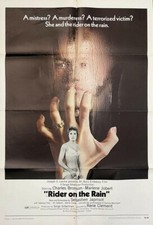 Rider on the Rain Original 27x41 Movie Poster Charles Bronson Marlene Jobert 