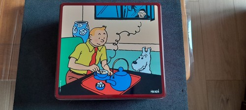 Boite tintin biscuit delacre - boite,