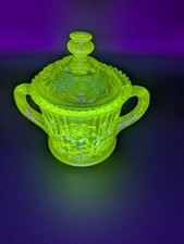 Imperial Lustre Rose Vaseline Glass Sugar Glows