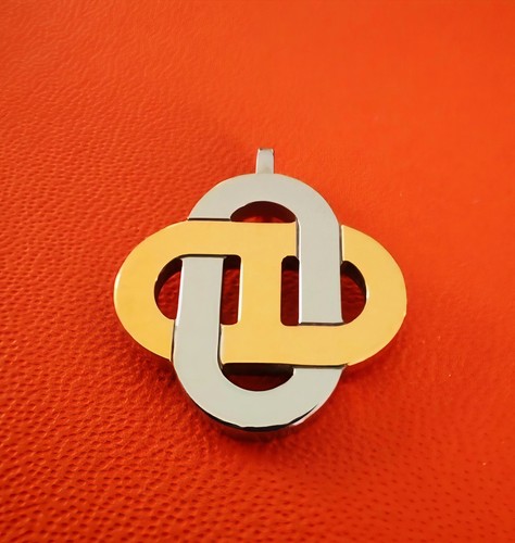Hermès pendentif bicolore - , "