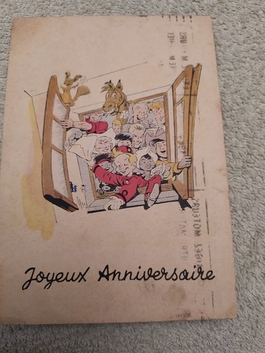 Spirou carte postale joyeux - postale,