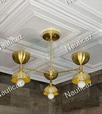 Plafond suspendu industriel moderne Spoutnik 6 lumières milieu du siècle déco...