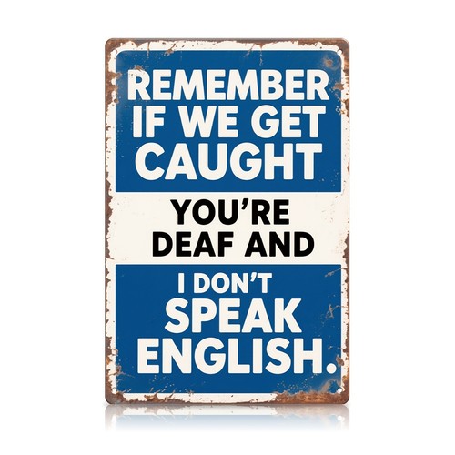 Vintage metal sign - metal, aluminum