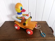Antique EDUCALUX Swinging Duck Pull Toy Made in France