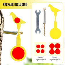 Cible rotative en acier oiseau