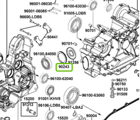 Bague filetée kymco uxv - filetÉe,