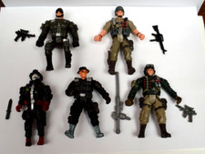 LOT 5 MILITARY FIREFIGHTER FIGURES WITH CHAP MEI ACCESSORIES FIGURE TOY