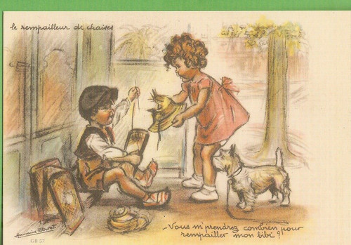 Germaine bouret carte postale - carte,
