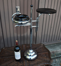Rare Demeyere art deco ashtray stand Belgium 1930s chrome
