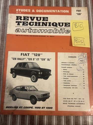 Revue technique fiat 128 - revue,
