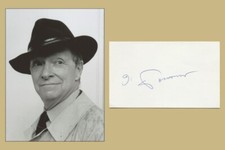 Henri Pousseur (1929-2009) - Belgian composer - Signed card + Photo - 90s