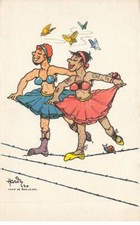 55 BAR LE DUC AC#MK326 DANCERS COSTUME AS A WOMAN DANCE ON WIRE BARBELE BY ILL