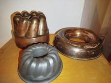 Lot 3 Anciens Moules en Cuivre